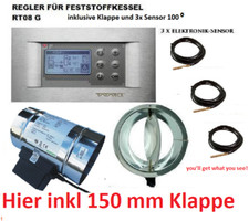 TATAREK RT08 G Heizungsregler Brennluftlklappe   150mm Ofen/Kamin wasserführend 