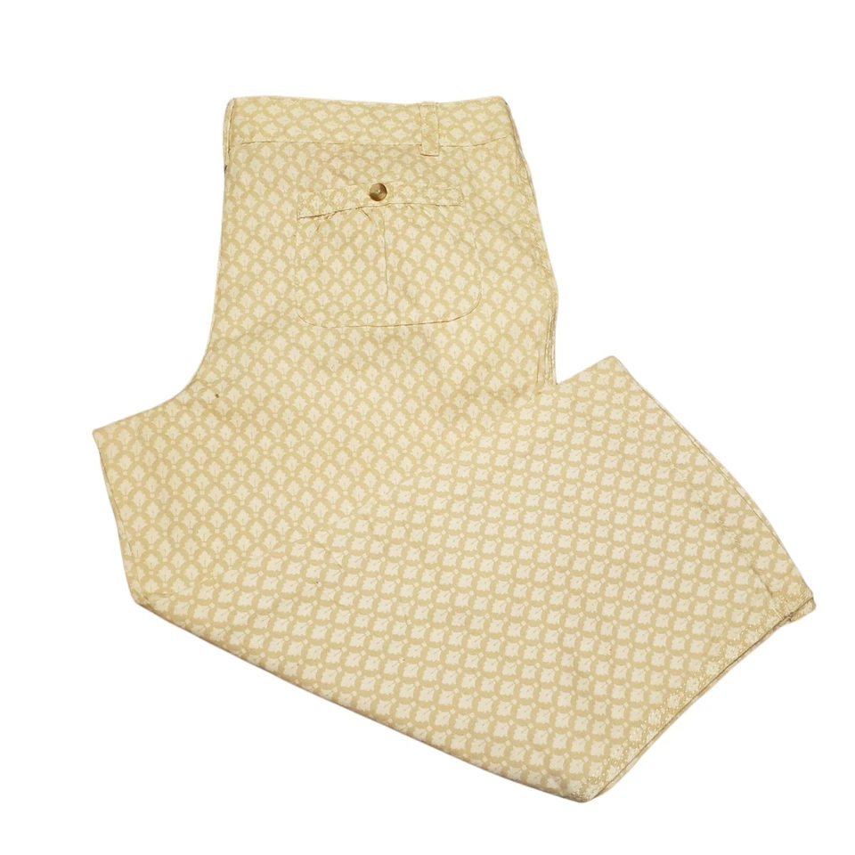 Pantalones Cortos Capri Lands End Big Girl Talla 12+ Cintura Ajustable Blanco Tostado Beige Foto 3 de 4