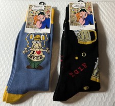 Finefit Fun Novelty Beer Socks lot of 2