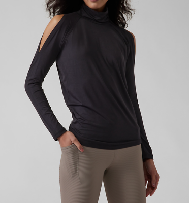 cold shoulder black turtleneck