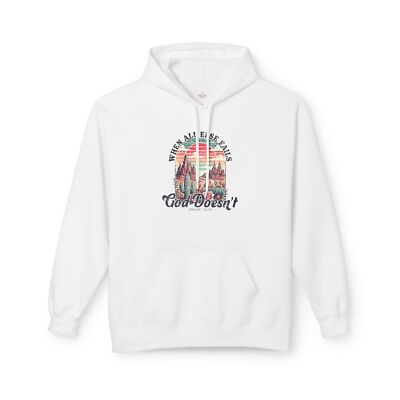 God Doesn't Fail Unisex Fleece Hoodie, Inspirational Hoodie, Cozy Pullover, Gift