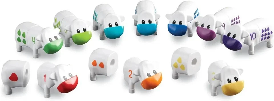 Learning Resources Snap N Learn Counting Cows Heads Tails Colors Numbers Toy - Image 2 of 4