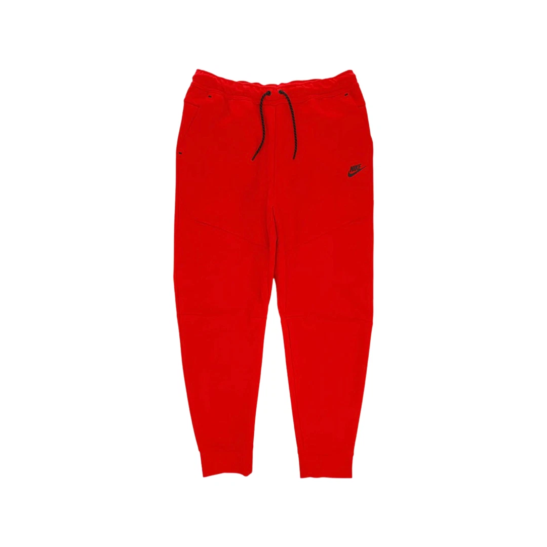 NIKE TECH FLEECE UNIVERSITY RED JOGGERS PANTS, SIZE LARGE, CU4495-657