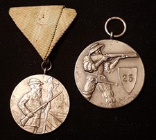 2 Sch&uuml;tzenmedaillen Reichenbach/ Fils, 1928, 1930, Einweihung u.a.;