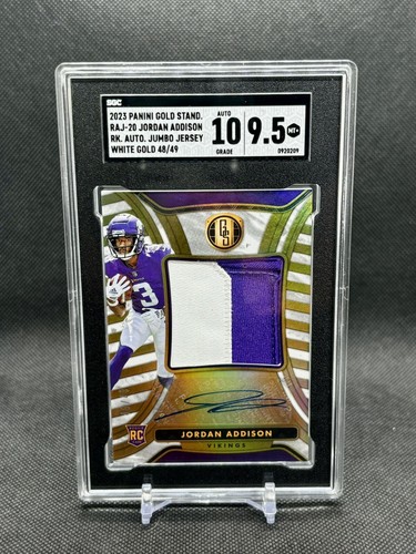 2023 Panini Gold Standard Jordan Addison 2Color White Gold /49 RPA Auto SGC 9.5