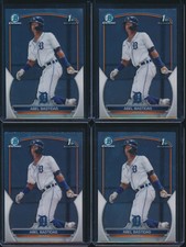 Lot of (4) ABEL BASTIDAS 1st 2023 Bowman Chrome Prospects TIGERS Rookie Card RC