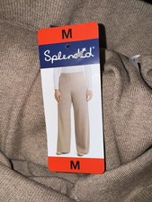 Splendid Women's Black, tan Knit Ribbed High Rise Wide Leg Pants Medium B54