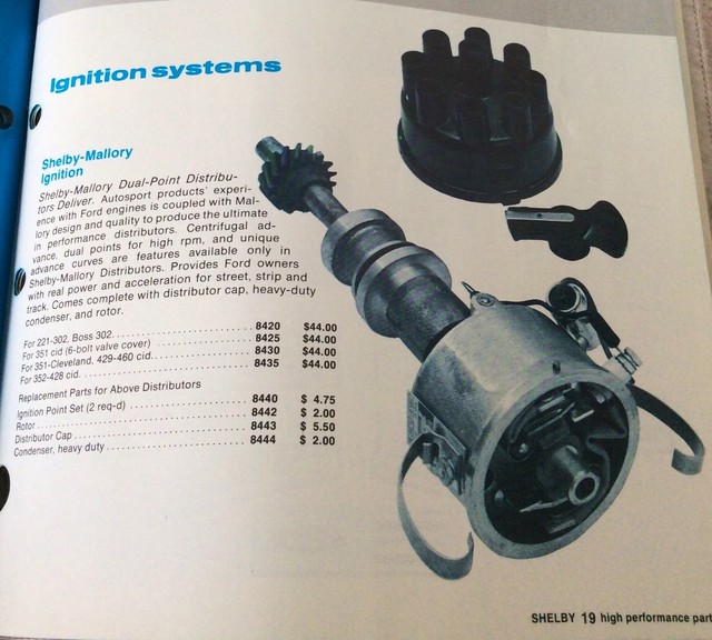 NOS CS Shelby Mallory dualpoint distributor 351 Windsor Mach 1