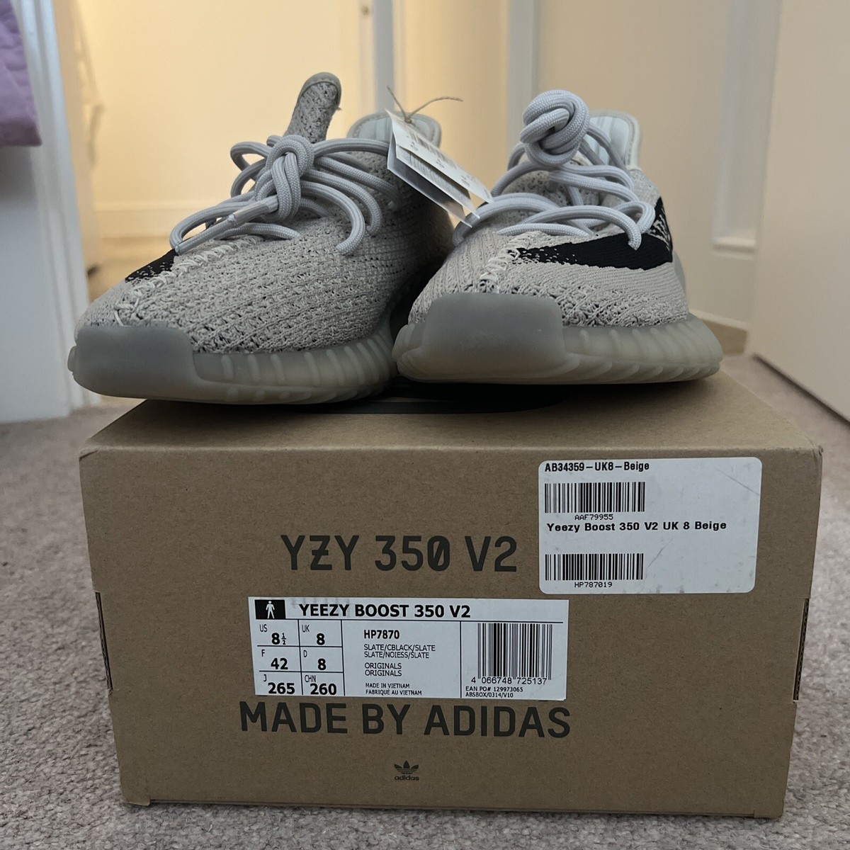 Yeezy boost 350 v2 slate grey UK8 | eBay UK