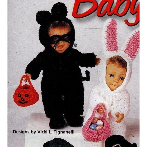 Holiday Baby Dolls Costumes Crochet Patterns For 9 1/2" Dolls 7 Designs - Picture 4 of 5