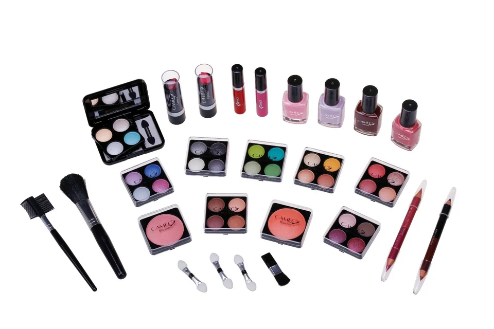 CAMEO HOLOGRAPHIC LEATHER PROFESSIONAL ELEGANT MAKEUP KIT ALL IN ONE SET - Image 2 of 2