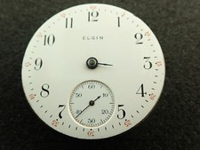VINTAGE 18 SIZE ELGIN OPEN FACE POCKET WATCH MOVEMENT GRADE 294 - NOT RUNNING