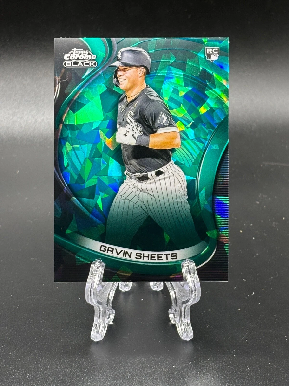 2022 Topps Chrome Black Green Saphire /99 Refractor RC #70 Gavin Sheets
