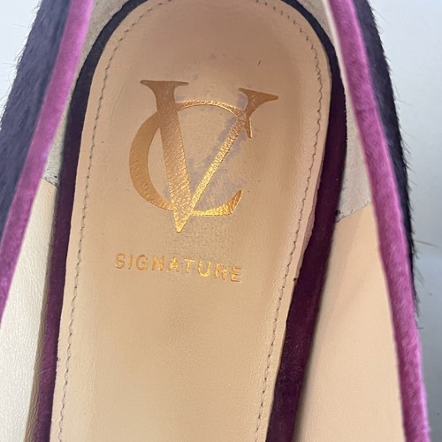 VC Signature Nancy Loafer Calf Hair Suede Flats Deep Purple Size 8.5 /38.5 - Picture 8 of 9