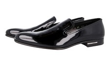 PRADA BLACK TIE TUXEDO DRESS SLIPPER SHOES LOAFER BLACK NEW US 7 EU 40