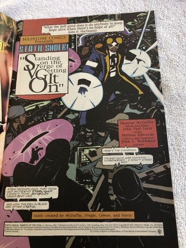 Static Shock Rebirth of the Cool #2 (Feb 2001, DC) VF+ 8.5 - Picture 4 of 4