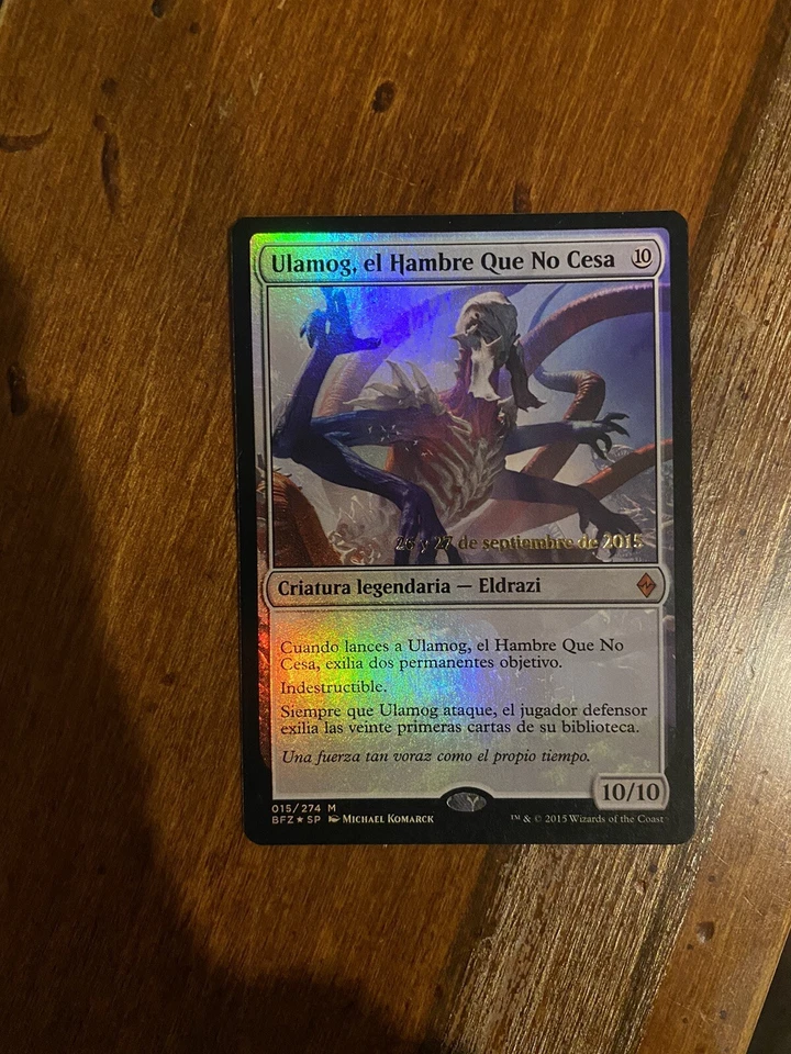 Ulamog, the Ceaseless Hunger ~ Foil Prerelease ~ MTG ~ Spanish ~ Near Mint - Image 2 of 3