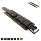 Men's Genuine Leather Watch Strap Band Wrist Pad Cuff 18 20 22 24 SOLAR MM