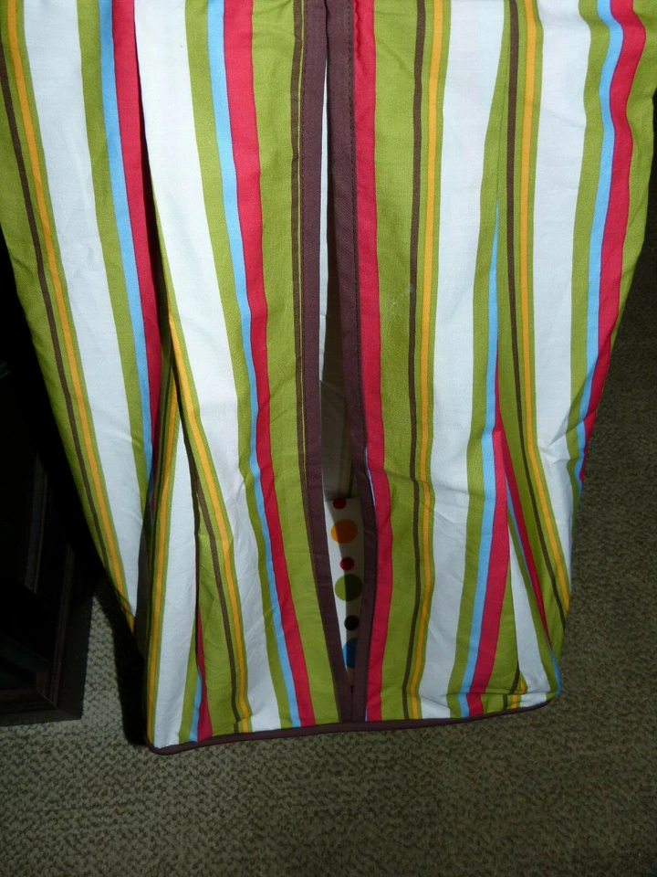 Trend Lab ABC Dr. Seuss Green/White/Brown Stripes Baby Nursery Diaper Stacker - Image 2 of 4