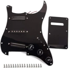 3 Ply SSS Dual Rail Pickup Loaded Pickguard Plate for 11 Hole Strat ST