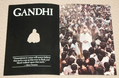Gandhi - Original 1981 Foldout Promo Poster Card 15.5x21.5" Ben Kingsley 1982