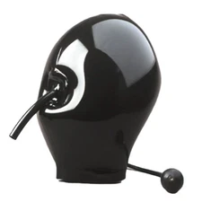Inflatable Latex Hood Mask with Mouth Tube to Breath Double Layer Back Zipper