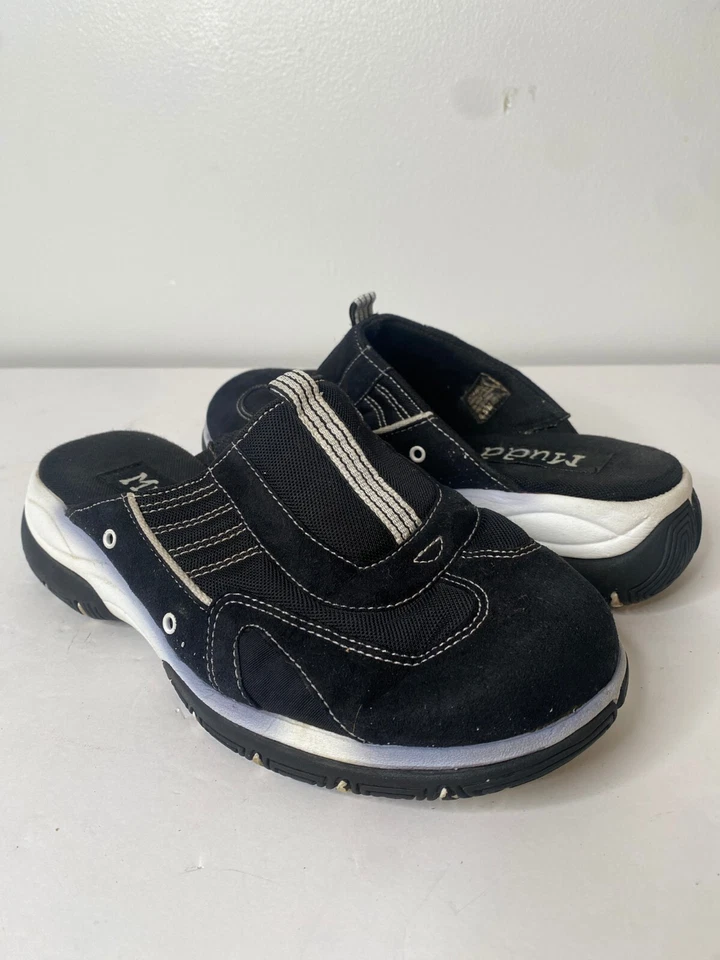 Sandalias de plataforma negras vintage Mudd para mujer talla 8,5 M Y2K años 90 con diapositivas gruesas Foto 2 de 4