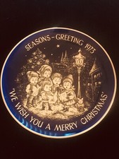 We Wish You A Merry Christmas! New.Plate. Collectable Seasons Greeting 1973.