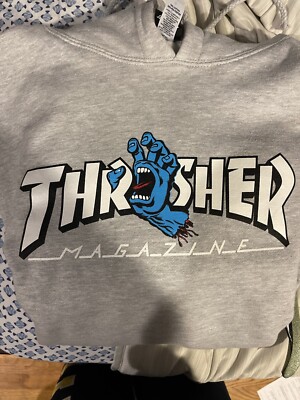 Thrasher Tie Dye Hoodie Thrasher Hoodie Pocket Men's L Gray Tie
