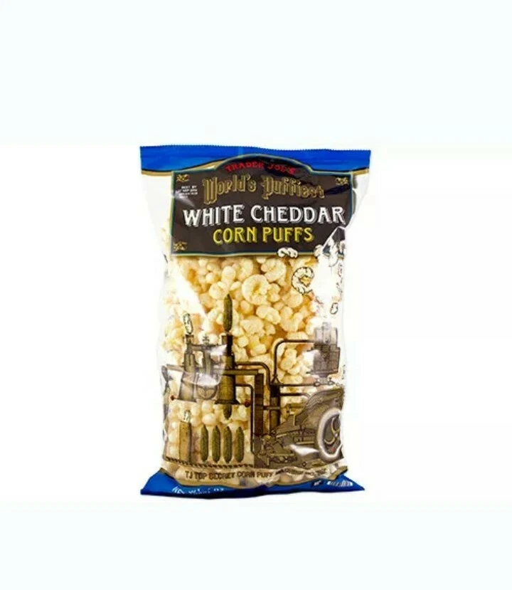 2 Packs Trader Joe's World’s Puffiest White Cheddar Corn Puffs 7 oz Each Pack - Image 2 of 3
