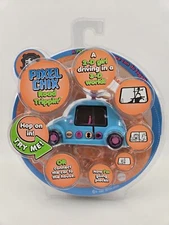 VTG Pixel Chix Road Trippin Blue Car Pink Wheels Keychain Girl 2005 - Limited!