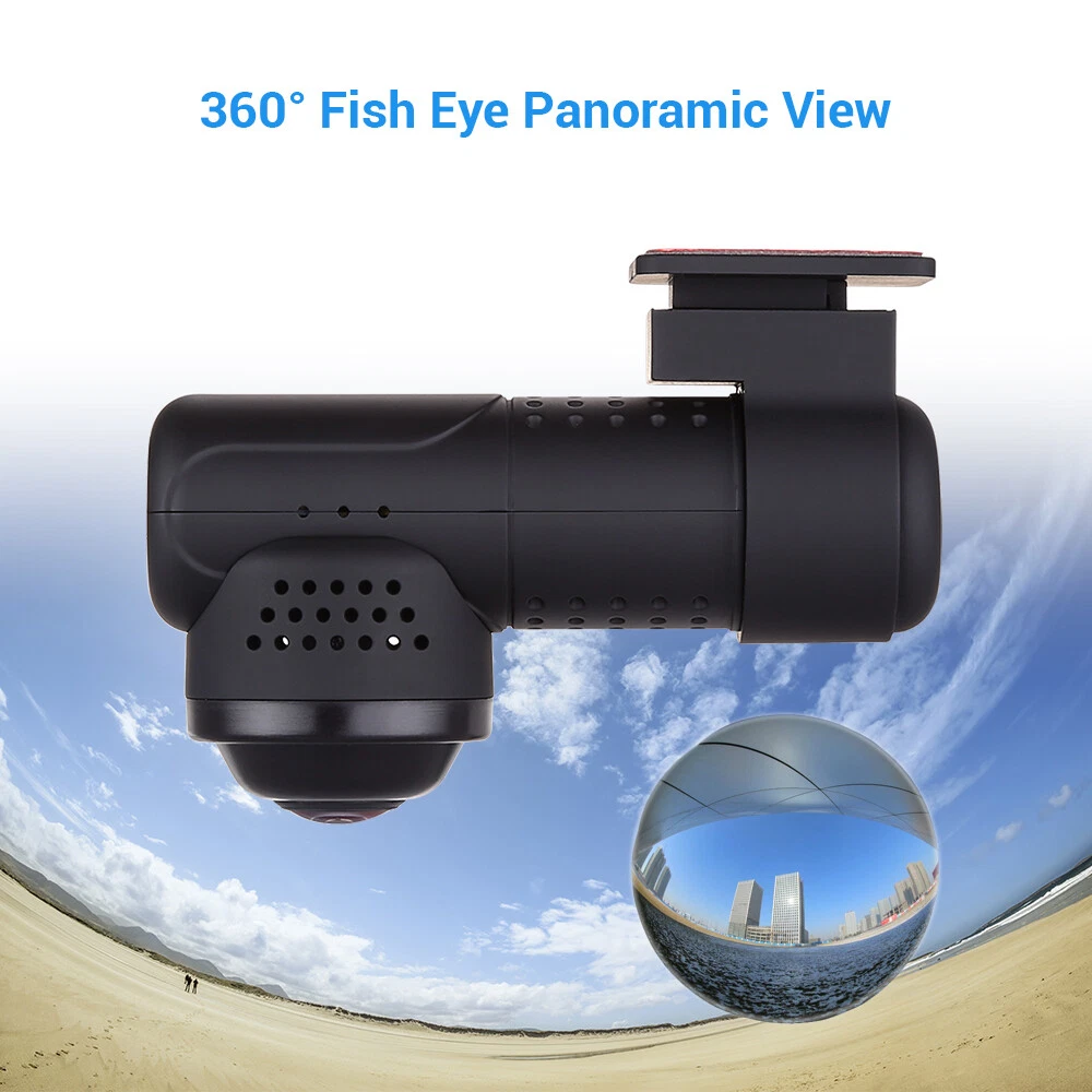 360° Panoramic Car DVR Driving Recorder Full View Wifi Car dash cam APP  control