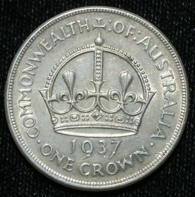 1937 Commonwealth of Australia One Silver Crown - 08141 | eBay