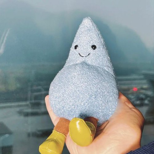 Juguete de peluche suave con bolsa antipolvo y etiqueta AMUSEABLES HAPPY RAINDROP - Imagen 5 de 10