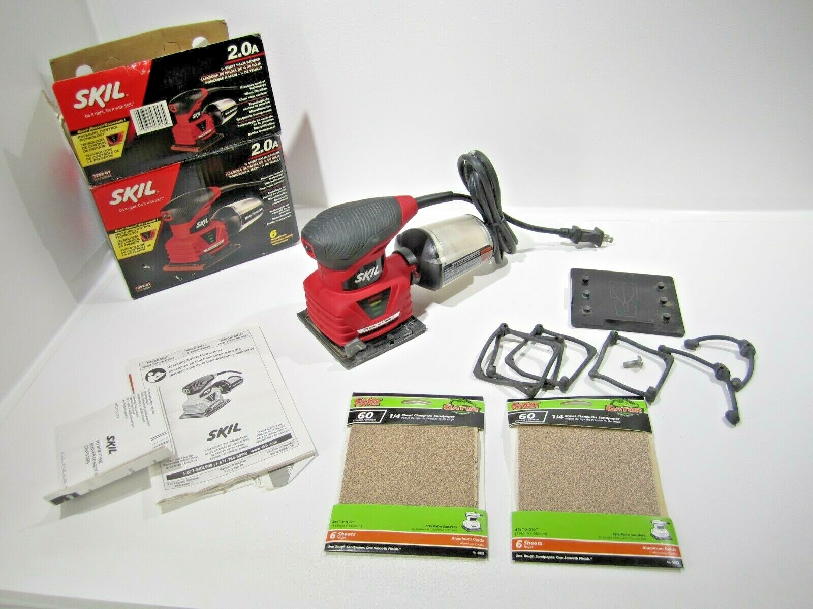 SKIL+729201RT+2+Amp+12F4+Sheet+Palm+Sander++Red for sale online eBay