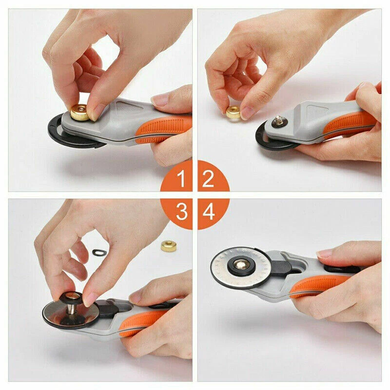 Rotary Cutter with 45mm Blade Quilters Sewing Fabric Cutting Tools C# - Picture 2 of 6