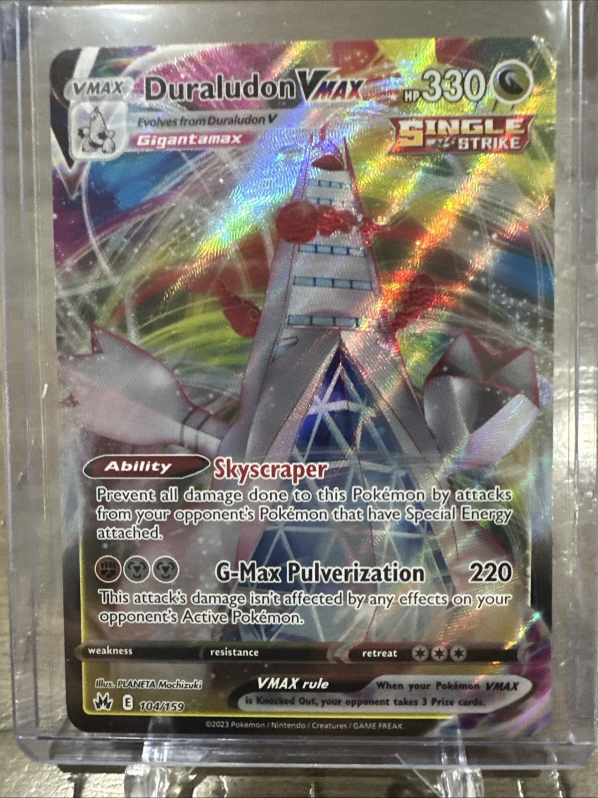 Pokémon TCG Crown Zenith Duraludon VMAX Ultra Rare 104/159 NM