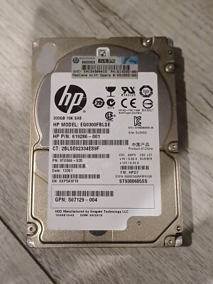 DISQUE DUR Hp 300 Go Sas 2.5 10K Rpm 6gb/S Hot-Swap Dual Port 💾 EUR 25,00 - FR