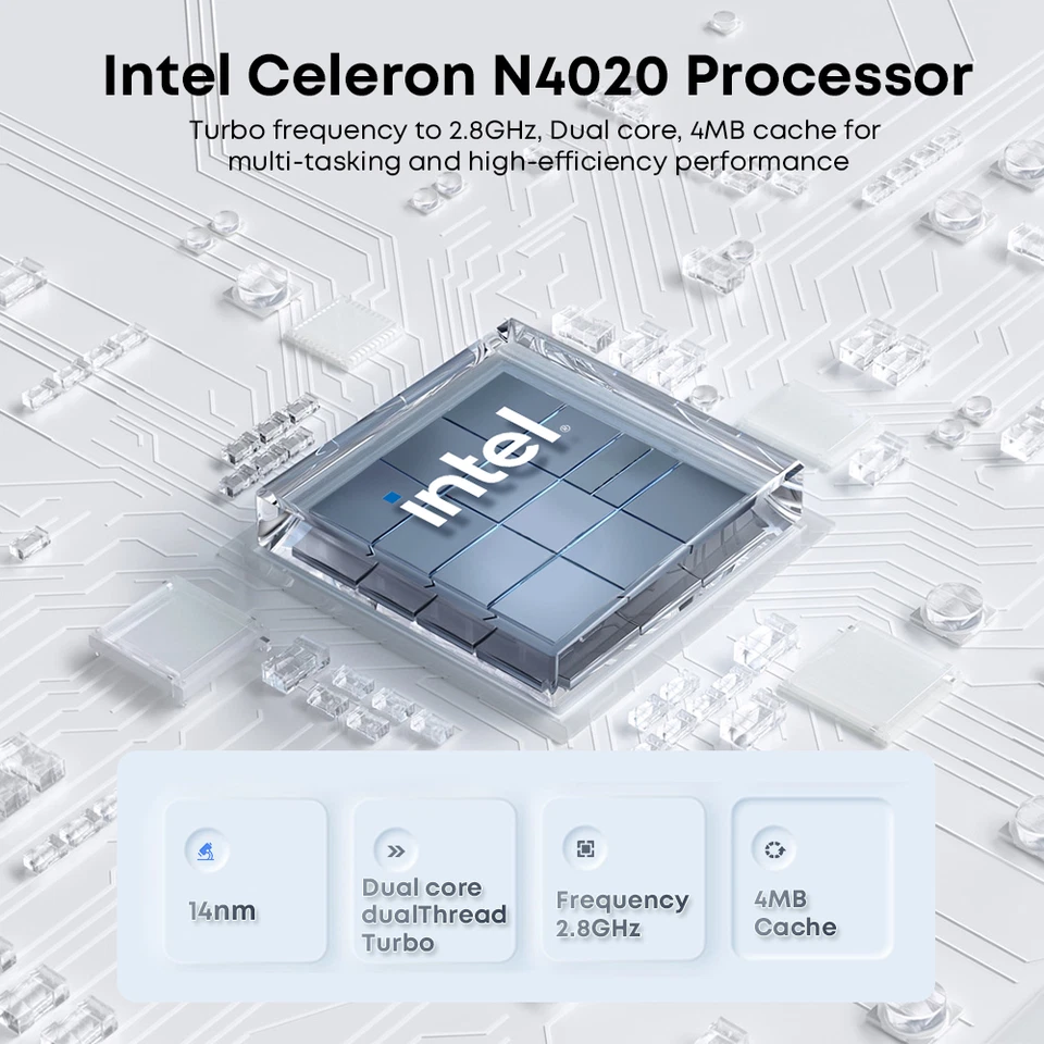 CHUWI HeroBook Pro 14.1" Windows 11 Laptop Intel N4020 8/12/16GB RAM 256GB SSD - Image 3 of 4