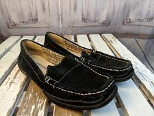 Anne Klein iflex flats comfort shoes 6.5 leather loafers boats maslipnslide blk