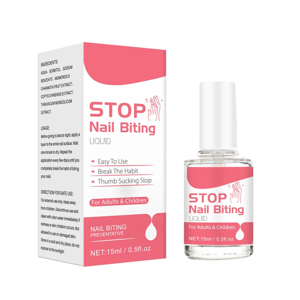 15ml Anti-Kau Nagellack Stop Nail Biting Bitter Nagellack Ungiftige Nagelpflege
