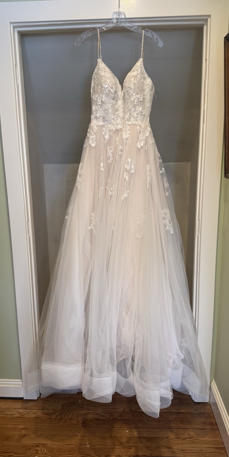 GORGEOUS STELLA YORK 6886 WEDDING DRESS IVORY LACE & TULLE A-LINE SIZE 10 NWT