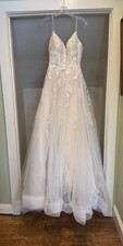 GORGEOUS STELLA YORK 6886 WEDDING DRESS IVORY LACE  TULLE A-LINE SIZE 10 NWT