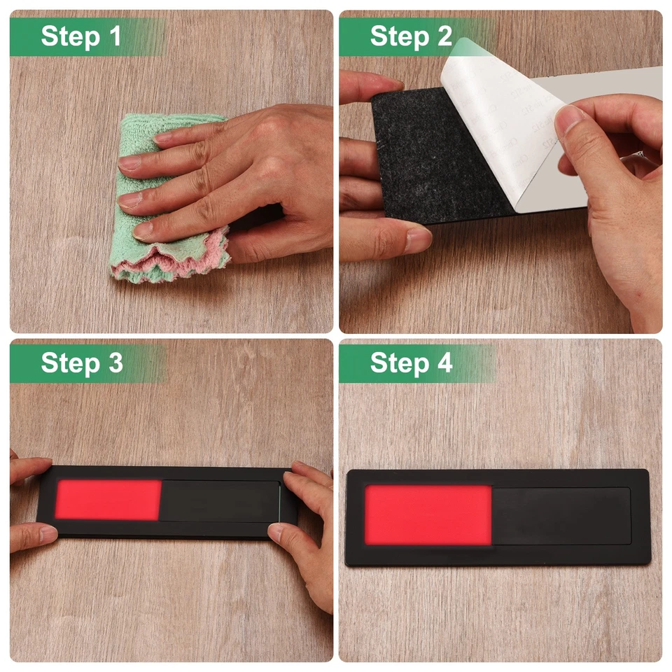 Letrero de puerta de oficina, juego de 11 hágalo usted mismo en blanco, negro, 3 piezas Foto 4 de 4