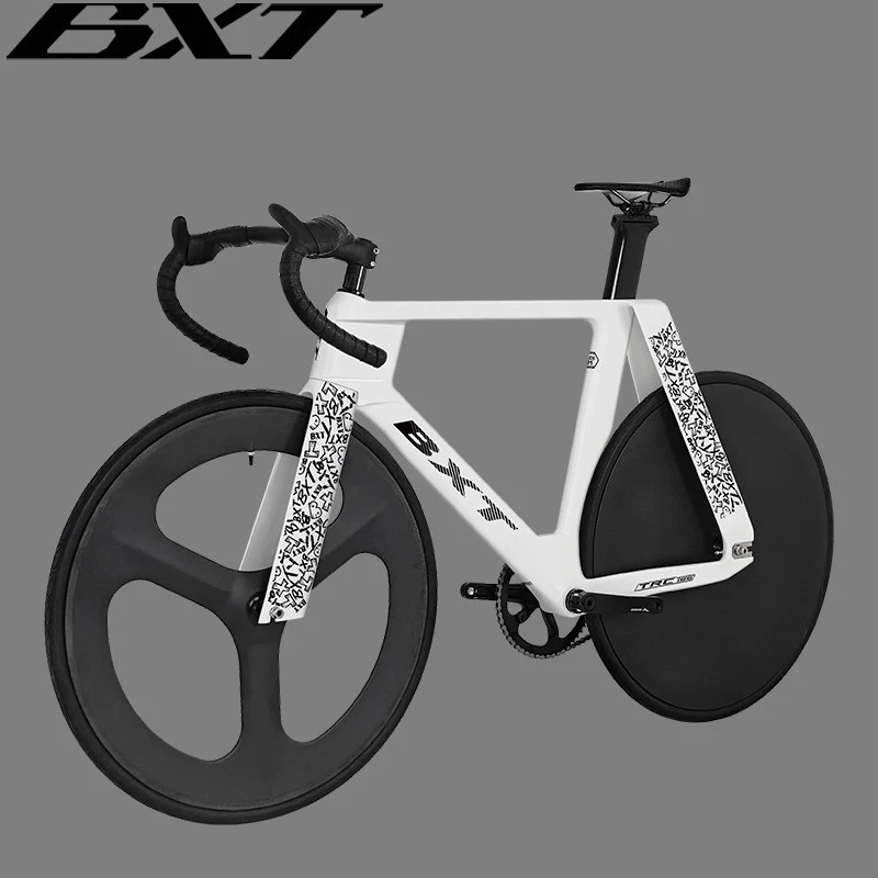 BXT 700C Carbon Bahnrad Bike Keine Bremsen Carbon Fixed Gear Bike - Bild 2 von 4