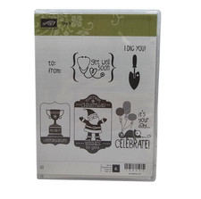 Stampin' Up Tag It Gift Tags Christmas Rubber/Cling Stamp Set NEW