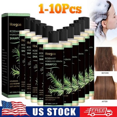 1-10x Organic Rosemary Hair Growth Shampoo for Women and Men-Natural Thickening