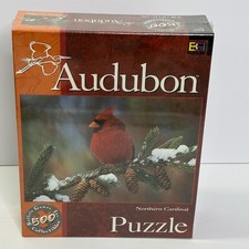 Audubon Northern Cardinal 500 Piece Jigsaw Puzzle Buffalo Games 21  x15  New