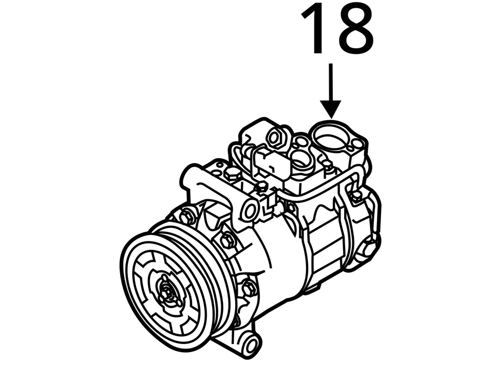 AC Compressor Fits 11-15 AUDI Q7 2542612 - Image 4 of 4