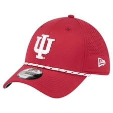 Men's New Era  Crimson Indiana Hoosiers Rope 39THIRTY Flex Hat